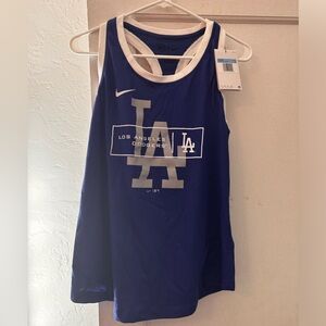 Women's Los Angeles Dodgers Nike Royal X-Ray Racerback Performance Tank Top
